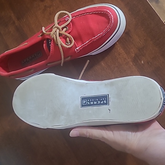 Red canvas Sperry Topsider 7 - Picture 3 of 9